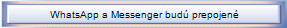 WhatsApp a Messenger budú prepojené